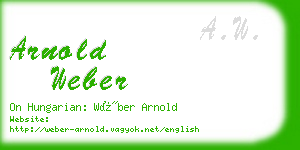 arnold weber business card